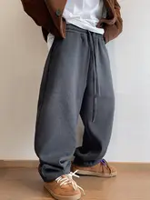 冬季ヴィンテージ風グレーのイージーパンツ【ウエストゴム・ストレートカット】