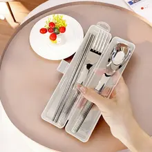 携帯用ステンレス製カトラリー【箸・スプーン・フォーク・収納ケース付き】（セットアップ対応）