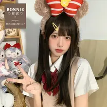 ロリータスタイルのウィッグ【リアルな黒のストレートロングヘア】