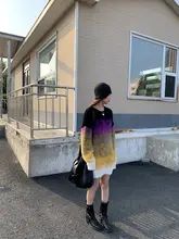 レディース ゆったりニットセーター【春用・ロング丈・スタイル】