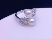 真珠の微小ジルコニアリング【ダブルパール・麦穂デザイン】（セットアップ対応）