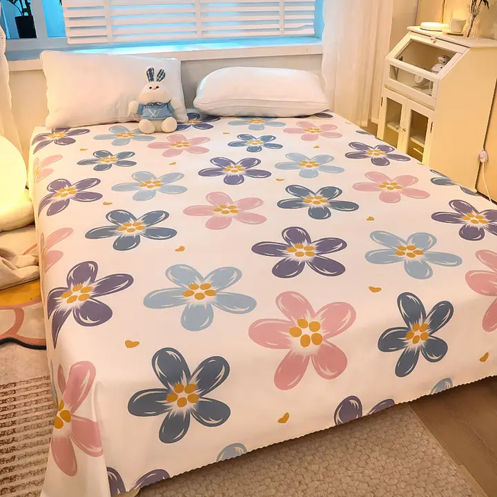 シーツ カートゥーン 子供 学生 寮 用 天然水洗コットン 1.8メートル 布団カバー