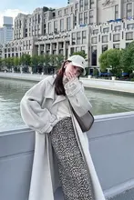 女性用ダブルフェイスウールコート【ドールカラー・ルーズフィット・秋冬用】