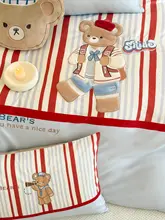 カートゥーンデザインの刺繍入り長綿四点セット【子供用・デジタルプリント・柔らかい肌触り】（セットアップ対応）