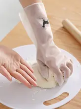 耐久性のある家用キッチン用ラテックス製洗い物用手袋【防水・厚手・女性用】