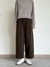 高腰ストレートパンツ【無地・極上の柔らかさ・カジュアル】（セットアップ対応）