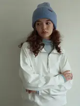 冬季用加厚保暖マフラー・手袋・ニット帽【ミストブルー・男女兼用】（セットアップ対応）