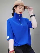 女性用 大きいサイズ コットン半袖Tシャツ【スタイリッシュ・レトロデザイン・細見え効果】