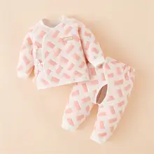 赤ちゃん用 分割タイプの保温セット【秋冬・綿素材・和尚服デザイン】（セットアップ対応）