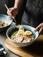 ラーメンボウル 家庭用 麺用 陶器 創意特長 レストラン用品