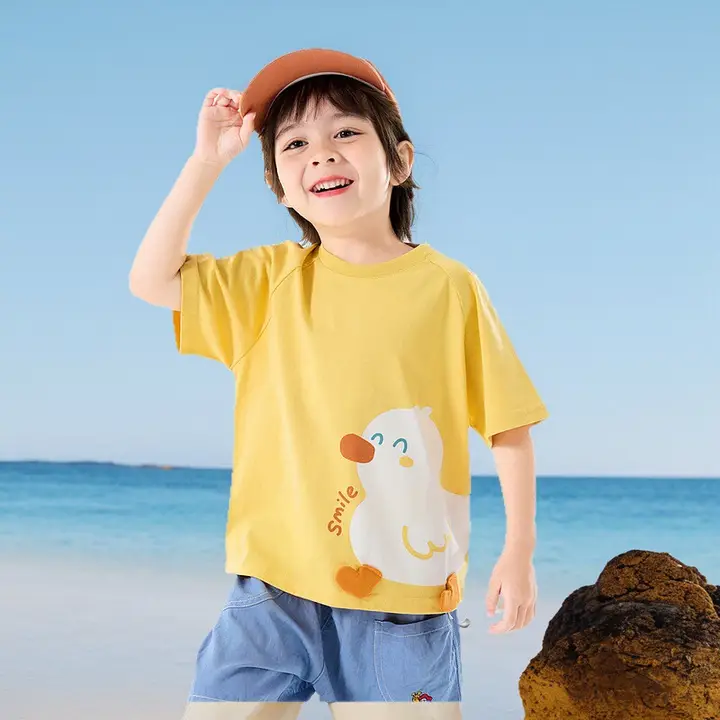 軽やかな夏用半袖Tシャツ【子供用・コットン100%・男女兼用】