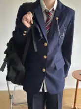 ネイビーブルーの三つボタンブレザー【JK風・学生用・制服】