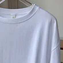 極上の柔らかさのコットン製ホワイトTシャツ【レディース・薄手・ショートスリーブ・カジュアル】