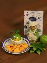 緑の剥がせるオレンジミニフルーツモデル【Blythe人形用・網目収納付き】（セットアップ対応）