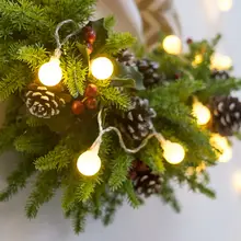 フランス風クリスマス花輪【壁掛け・緑植物装飾】