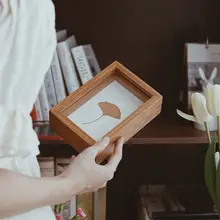 植物標本ディスプレイ DIY 手作りドライフラワーバッジ メダル ブラインドボックス 収納 木製 デコレーション フレーム