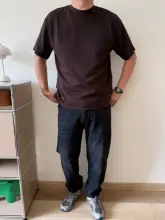秋用 メンズブラックデニムパンツ【洗い加工・ゆったりしたフィット感・ストレッチ】