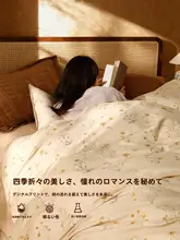中古風デザインの長綿サテン寝具セット【高級抗菌素材・四点セット】（セットアップ対応）