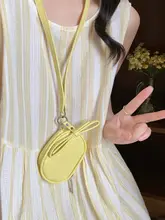 リボンデザインのミニ斜め掛けポーチ【コインケース・長めのネックレス付き】（セットアップ対応）