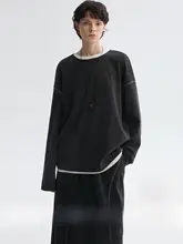 2点セット レディース ルーズTシャツ ドレープ感スカート  お散歩コーデ 「bymolycho」