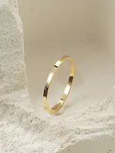 指輪 レディース 14Kゴールドプレート シンプルリング 光沢 上品 重ね付け ピンキーリング ジョイントリング 通勤 オフィスカジュアル ミニマル