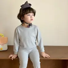 子供用暖かいインナーウェア【極厚・秋用・長袖・パンツ・冬用・ナイトウ  ェア・ベースレイヤー】（セットアップ対応）