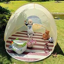 子供用アウトドア速開きテント【携帯型・折りたたみ・ビーチ・日よけ・遊び場】（セットアップ対応）
