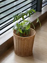 北欧風 かご型ゴミ箱【無蓋・バスケット風デザイン・家庭用】