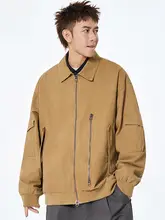 アメリカンビンテージ風工装ジャケット【春秋用・カジュアル・デニム・翻 collar】