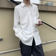 学生用ホワイトシャツ【日式・長袖・ゆったりフィット】