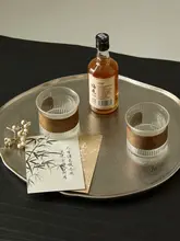 高級感あるセラミック製シルバー不規則浅縁フルーツプレート【スナック用・アロマディフューザー用・飾り】