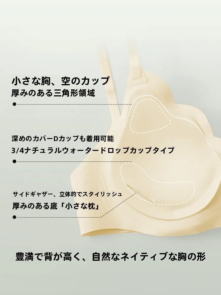 ノンワイヤー 育乳ブラ Ubras 花びらデザイン ソフトサポートブラ