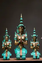 美しい東南アジア風の玄関装飾用小物【タイ製・全銅製・禅スタイル】