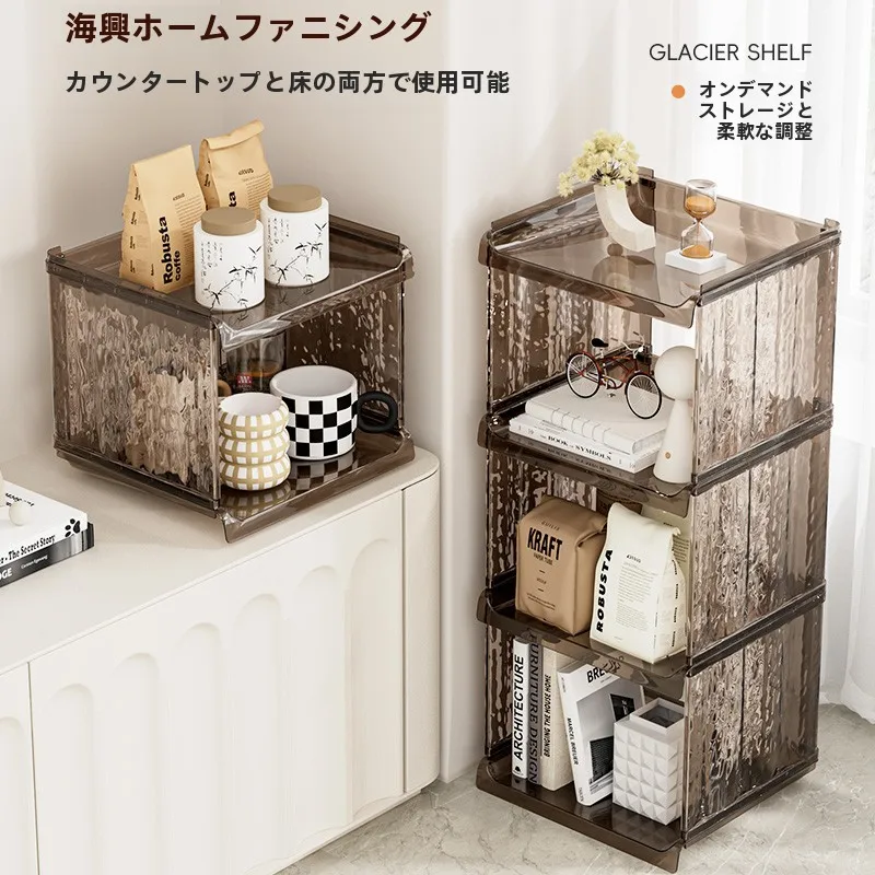 高級感のあるプラスチック製浴室収納ラック：軽量多段階設計で省スペースな収納を実現