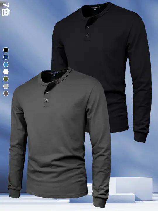 クルーネック長袖Tシャツ【コットン・レトロアメリカンスタイル・フィット感】