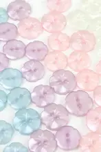 立体花朵デザインの装飾ボタン【パール光沢・手作りDIY用】