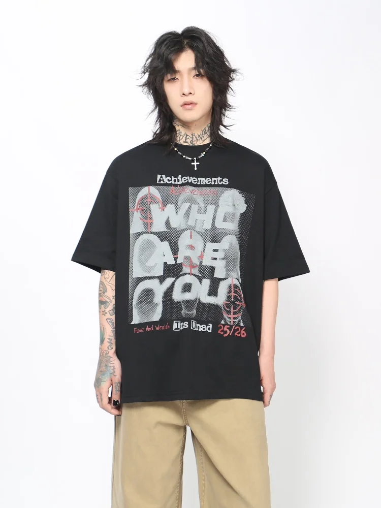 アメリカンヴィンテージ風 人物プリント コットン短袖Tシャツのデザインと実用性