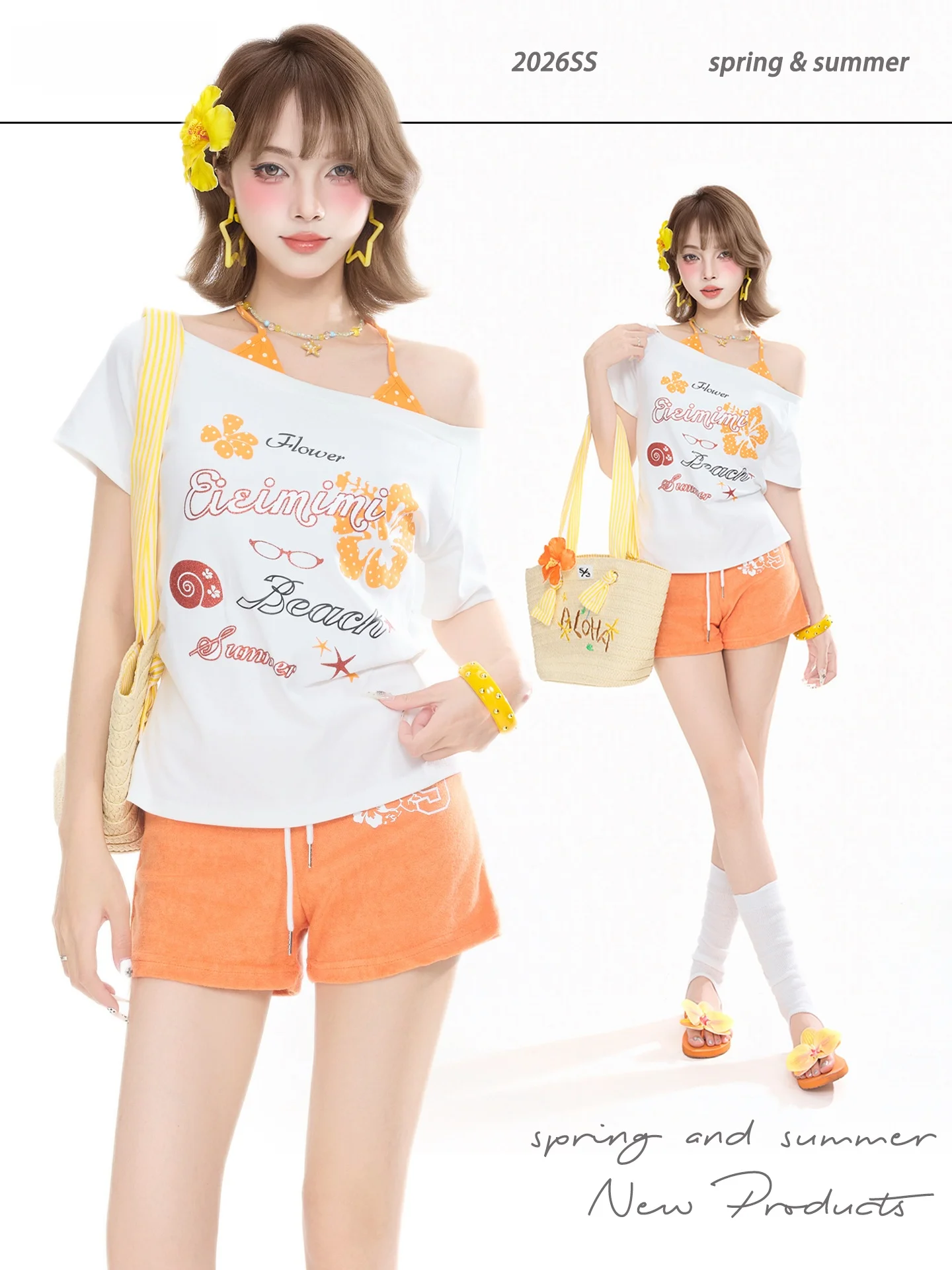 リゾートファッション 沖縄向けの少女風オフショルダーTシャツ：2026年夏のカジュアルスタイルガイド