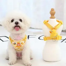 小型犬用背にかけるハーネス付きリード【通気性・快適・犬用】