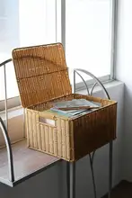 Kens 大容量収納ボックス【衣類整理用・家庭用・プラスチック製・オシャレなラタン風デザイン】