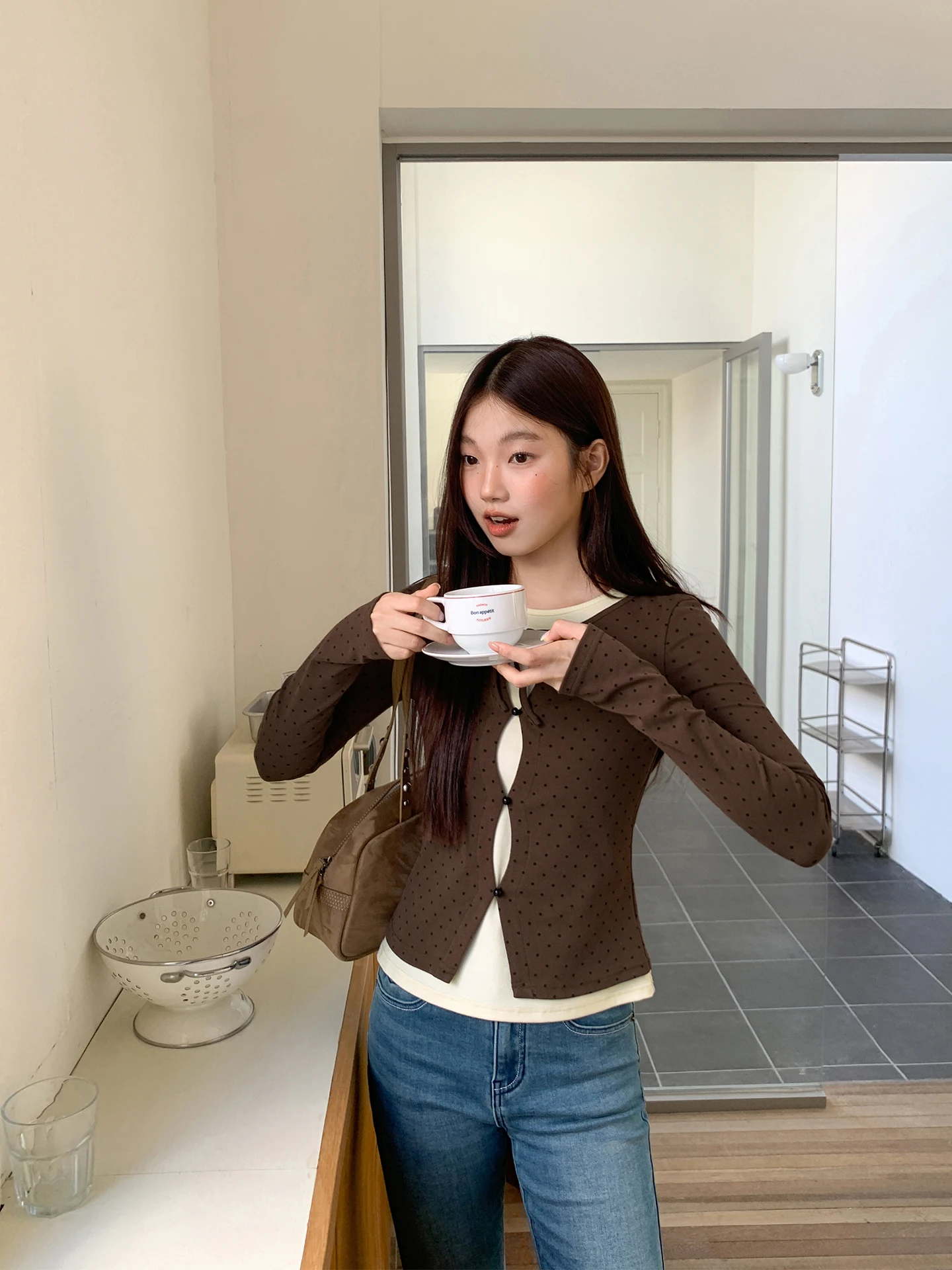 ドット柄長袖Tシャツコレクション