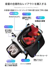多機能 スポーツジムバック【斜め掛け・湿気分離機能】