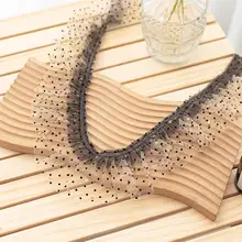極上の柔らかさのドット柄レース刺繍生地【DIY用・ぬいぐるみ服飾】