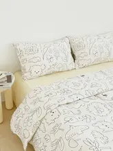 内心OS オリジナルラインデザインの全棉4点セット【かわいい・肌触り良好・学生用】