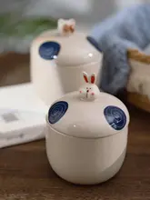 陶器 うさぎ 調味 シーン 和式 手描き 創造的 かわいい インテリア 置物 くま