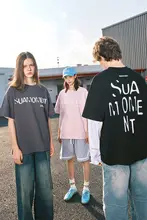 Tシャツ ユニセックス 半袖 クローロゴ UVカット 速乾 接触冷感 抗菌 ルーズ カジュアル 夏「SUAMOMENT」