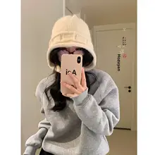 ニットコーヒーカラー保温防風レーフォン帽子【秋冬用・バイク用・毛糸帽子】
