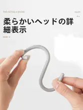 穴あけ不要のS型フック【浴室用・壁掛け・ソフトヘッド・バッグ・帽子用】