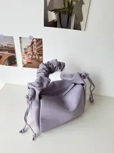 柔らかい牛革製のダンプバッグ【シンプルデザイン・肩掛け・クラウド型】