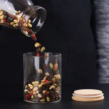 食品グレードのガラス密閉保存容器【蓋付き・キッチン収納・スナックや穀物用】